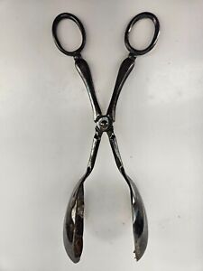 Vintage Silver Plated Pastry Dessert Scissor Tongs