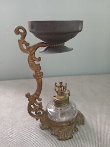 Vintage Antique 1800 S Brass Vapo Cresolene Vaporizer Medical Oil Lamp