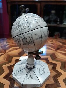 Mini Globe Comoys Of London Scrimshaw Style