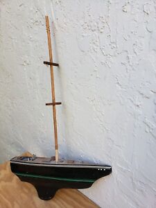 Old Deep Keel Yacht Wood Sailboat Model America S Cup J Boat Ship