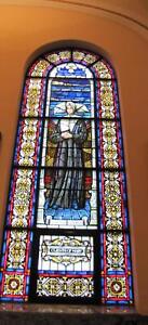 Antique Stained Glass Window Of St Catherine From A Closed Church Rjj14