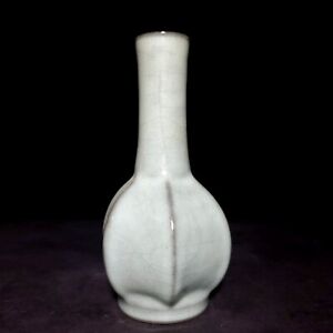 9 5 Antique China Porcelain Song Dynasty Guan Kiln Cyan Glaze Ice Crack Vase