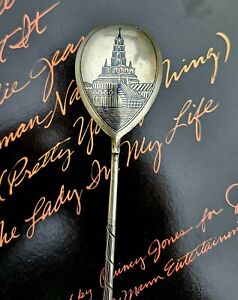 Antique Russian Silver Honey Spoon 84 Niello Engraved 35 Gr
