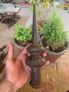 1800 S Antique Old Iron Hand Forged South Indian Tanjore Spear Butt Bottom 11 5 