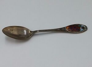 Japanese 950 Silver And Enamel Spoon 4 5 8 