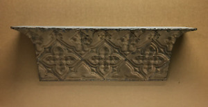 Architectural Large Embossed Gothic Clover Tin 44 Mantle Top Shelf Old 1878 23b