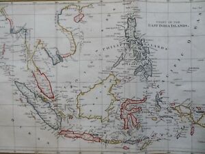 East Indies Malaysia Indonesia Philippines Sumatra Java Borneo 1806 H Tanner Map