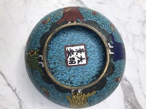 Early Large Chinese Cloisonn Bowl