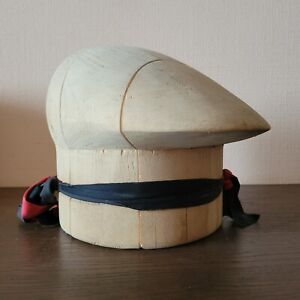 Millinery Hat Block Cap Vintage Wooden Supplies Wood Form Antique Mold