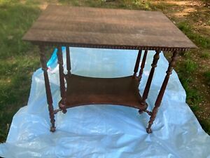 Antique Oak Parlor Table Clawfoot