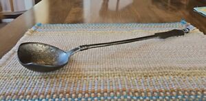 Antique Ladle Blacksmith Hand Forged Ladle Butcher Rendering Kitchen Tool