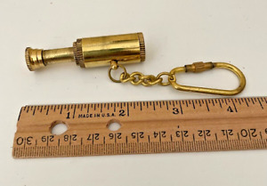 Brass Pocket Telescope Small Hand Held Spyglass Nautical Keychain