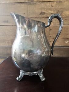 F B Rogers Silver Co Silverplate Water Pitcher Silver Plated