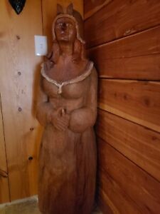 Antique Ship Figurehead Handcarved In Solid Oak Over 120 Years Old 
