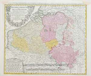 1747 Johann Baptist Homann Homann Heirs Map Of Belgium And Luxembourg