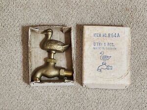 Vintage Brass Decorative Duck Faucet Nos