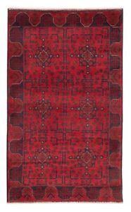 Traditional Hand Knotted Vintage Tribal Carpet 4 0 X 6 4 Bordered Wool Rug