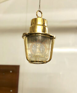 Original Solid Brass Home Office Antique Vintage Style Hanging Old Light