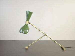Torno Desk Lamp Or Table Lamp In Olivine Enamel Brass