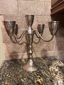 Duchin Creation Weighted Sterling 5 Candle Candelabra 9 5 Inch Tall