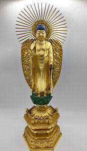 Budda Statue Amida Nyorai Amithaba Vintage Figure Japan Antique Interior Decor