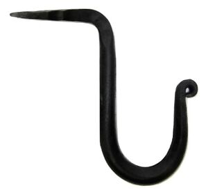 New Black Wrought Iron Heavy Forged Metal 4 Drive In Mantle Barn Hook