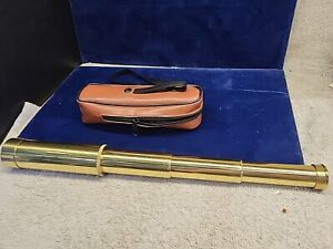 13 75 Solid Brass Telescope Handheld With Leather Case Gift