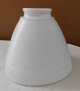 Vintage 5 White Milk Textured Glass Torchiere Light Shade Diffuser
