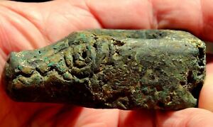 Rare Small Ancient Medieval Bronze Dragon Figure Hammer From European Collection