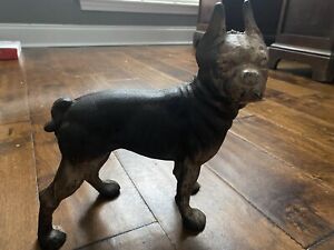 Antique Cast Iron Boston Terrier Door Stop