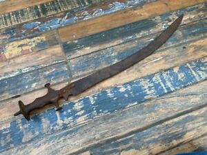 Ancient Old Hand Forged Floral Sword Hilt Sword Tulwar 26 X 3 Dagger