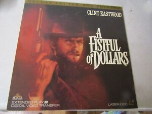 Vintage Laser Disc Movie A Fistful Of Dollars Clint Eastwood Deluxe Letter Box E
