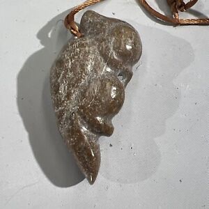 Chinese Antique Archaic Jade Dragon Pendant Carving