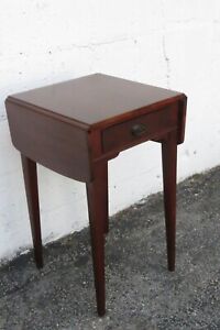 Mahogany Drop Leaf Side End Table Nightstand 5272