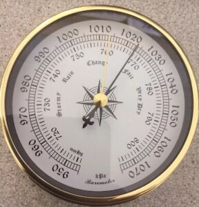 Barometer 115mm Diameter Brass Barometer