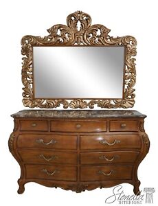 61734ec 35ec Henredon Marble Top Oversized Dresser W Mirror