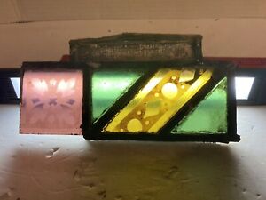 Antique Church Leaded Stained Glass Section Portion Crafting