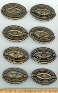 8 Pcs Furniture Dresser Pull Antique Brass Bail Drawer Pull Oval Drop Handle