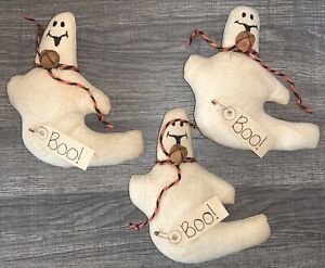Primitive Folk Art Farmhouse Halloween Ghost Ornies Fillers Tucks Fall Decor Boo