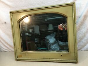Vtg Ornate 1930 40 S Olive Green Wood Frame Beveled Glass Mirror