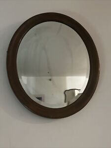 1920s Parlor Mirror Beautiful Mahogany Frame 22 5 X 18 Beveled Glass 