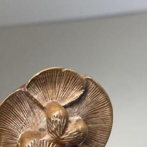 Netsuke Wood Carving Shiitake Mushroom Japanese Antique Inro Ojime 2 1 Inch