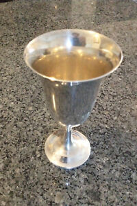 Antique Sterling Silver Wine Goblets Crystal