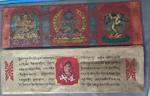 Buddhist Prayer Book Tibetan Manuscript