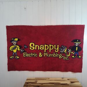 1970 S Vtg Colorful Snappy Wall Tapestry Electrical Plumbing Advertising Decor