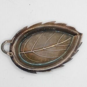 Okubo Brothers Sterling Silver 950 Leaf Mini Tray Hallmarked Exquisite
