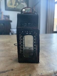 Rare Miniature Antique Metal Chinese Handmade Oil Lamp Lantern Sgd Free Shipping