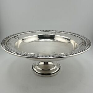 Antique Sterling Silver Weighted Pedestal Compote Bowl Candy Dish 195 Grams
