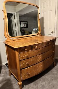 Antique Birdseye Maple Dresser Mirror Very Rare Mirror Style Will Ship