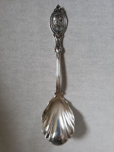 Antique Sterling Silver Serving Spoon By H S Hotchkiss Schreuder 6 